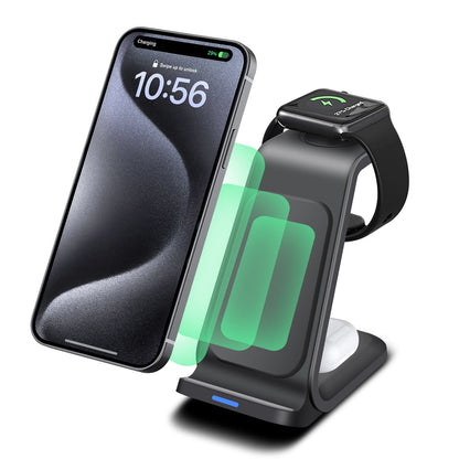 Wireless Charger Dock Charging Station 3 in 1 for Apple Watch Iphone 16 15 14 13