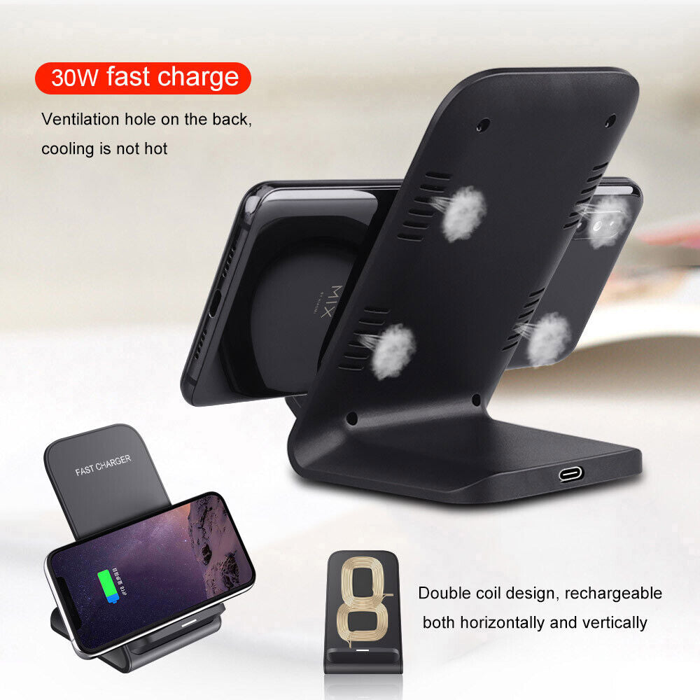 Wireless Charger Dock Charging Station 3 in 1 for Apple Watch Iphone 16 15 14 13