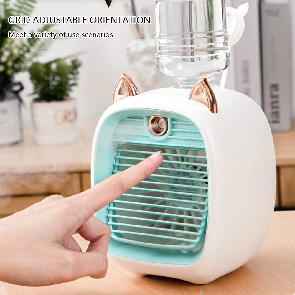 Desk Misting Fan USB Rechargeable Water Cooling Fan