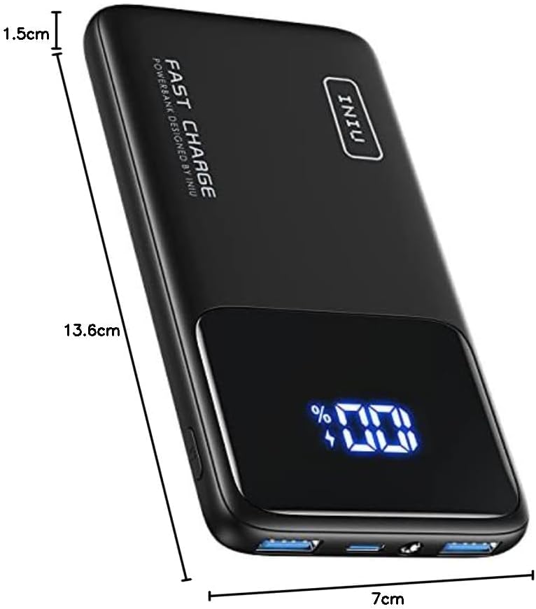 22.5W Power Bank, 10000Mah Slim USB C Portable Charger Fast Charging PD3.0 QC4.0, LED Display Battery Pack Portable for Iphone 16 15 14 13 12 Pro Max Samsung S22 Google LG Airpods Switch Ipad