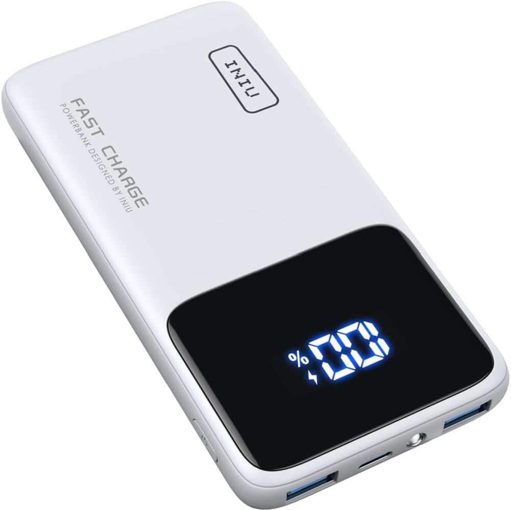 22.5W Power Bank, 10000Mah Slim USB C Portable Charger Fast Charging PD3.0 QC4.0, LED Display Battery Pack Portable for Iphone 16 15 14 13 12 Pro Max Samsung S22 Google LG Airpods Switch Ipad