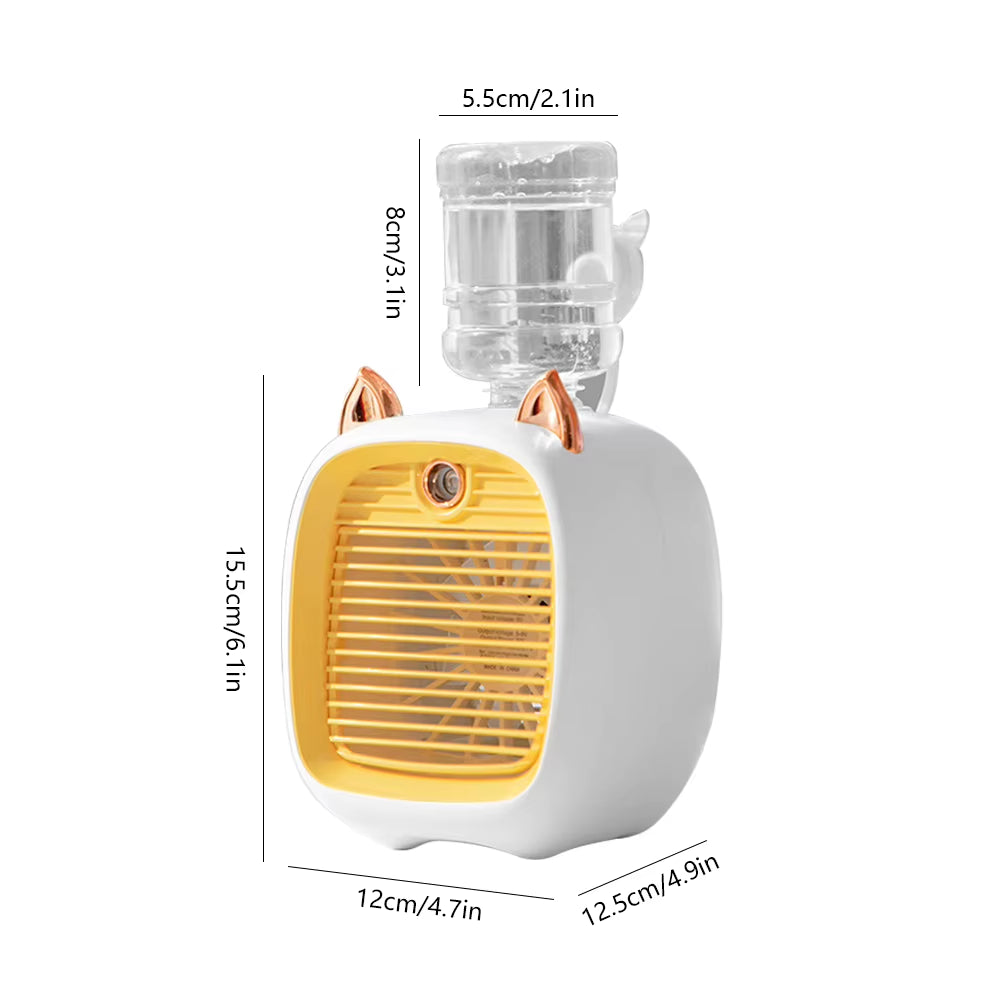 Desk Misting Fan USB Rechargeable Water Cooling Fan