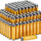 100 Pack AAA High-Performance Alkaline Batteries, 10-Year Shelf Life, Easy to Open Value Pack