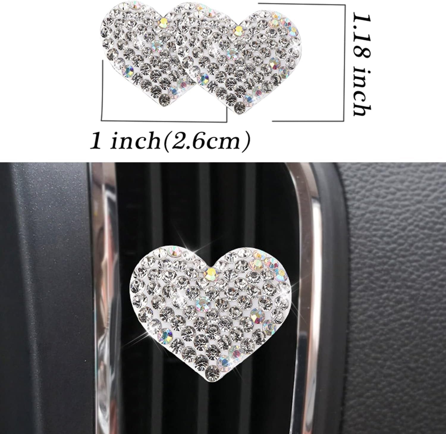 Bling Car Accessories Set 11 PCS,  Rhinestone Car Phone Holder Mount, Bling Seat Hooks, Bling Cup Holder Coasters, Glass Holders, Car Interior Accessories for Women, Girls